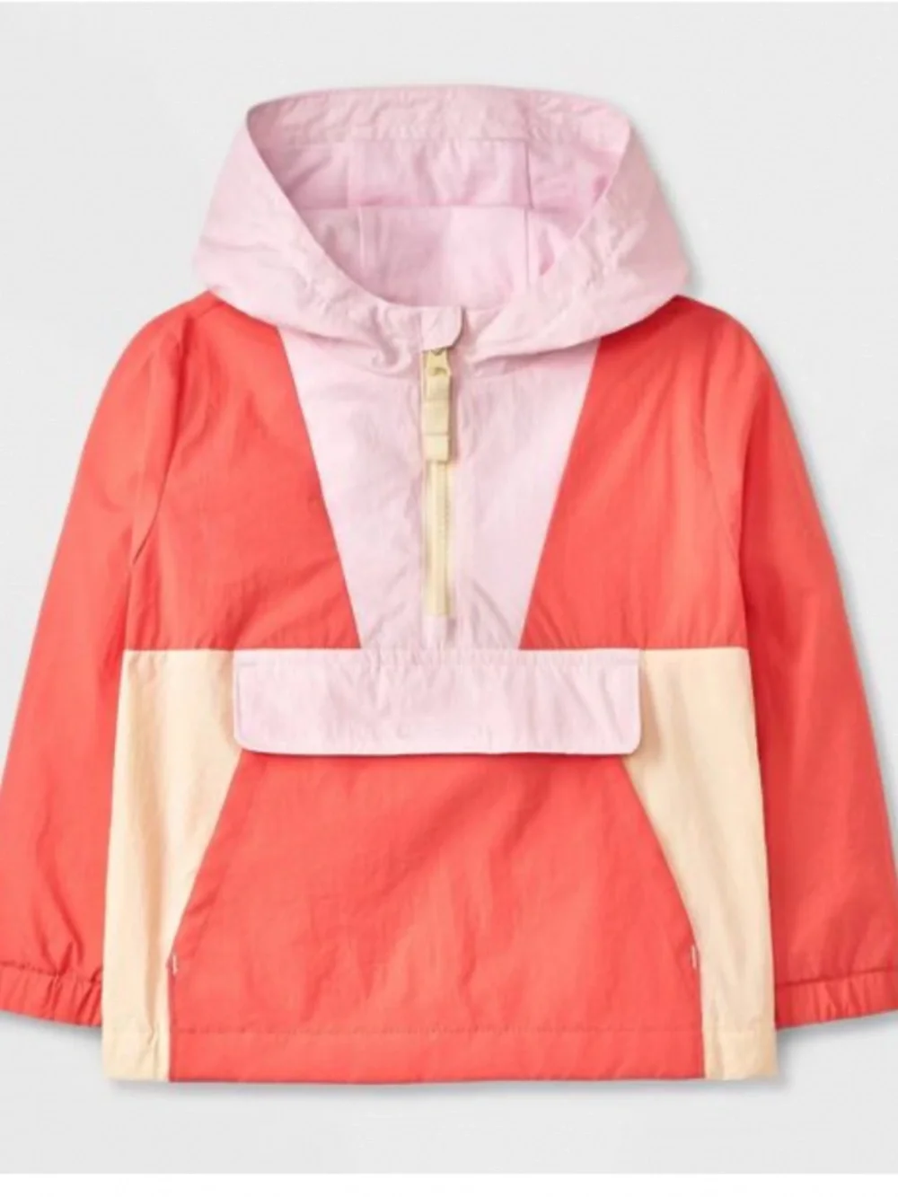 Cat & Jack Toddler Girls Colorblock Hooded Anorak Jacket sz 2T EUC $30R